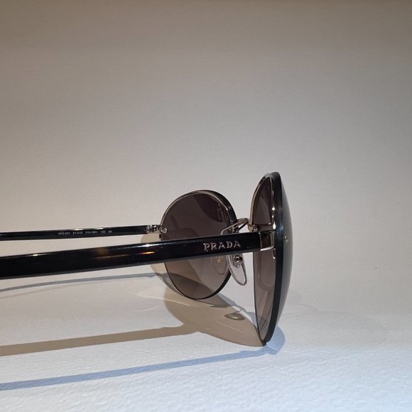 PRADA Black Semi-Rimless Gradient Sunglasses - Picture 7 of 10